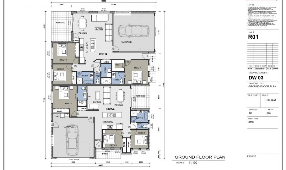 Duplex Design Home Plan – Duk