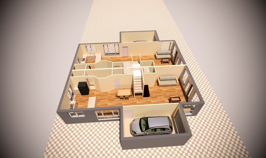Duplex Design Home Plan – B D