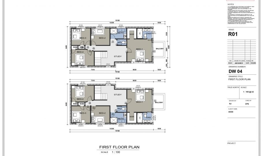 Duplex Design Home Plan – T