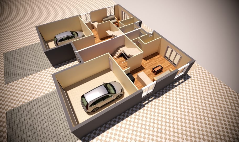Duplex Design Home Plan – T D