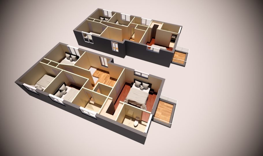 Duplex Design Home Plan – T D