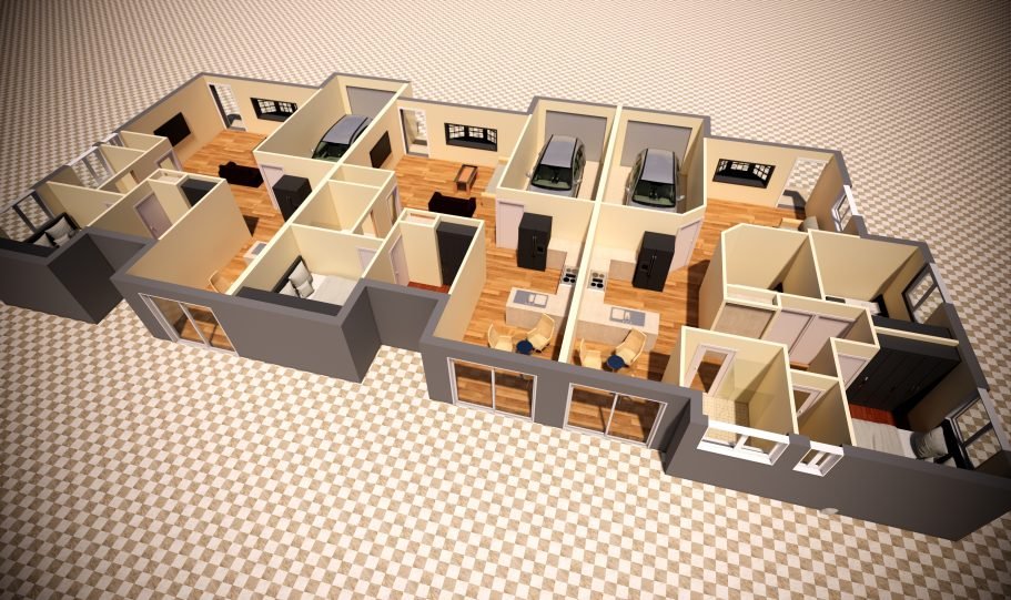 Duplex Design Home Plan – Duk D
