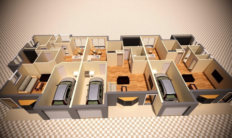 Duplex Design Home Plan – Duk D