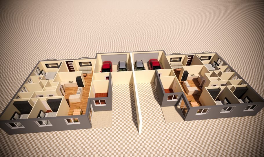 Duplex Design Home Plan – Duk D