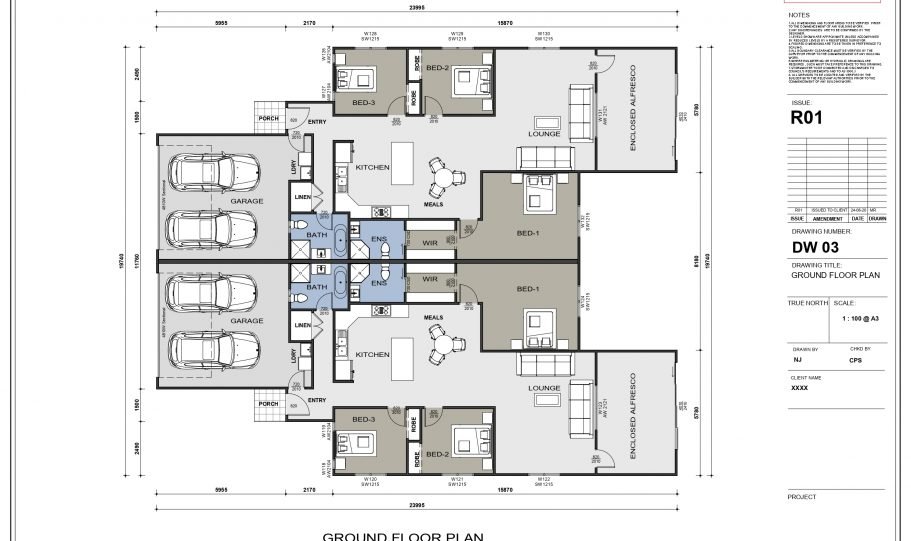 Duplex Design Home Plan –