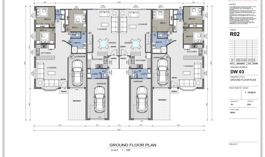 Duplex Design Home Plan – Th