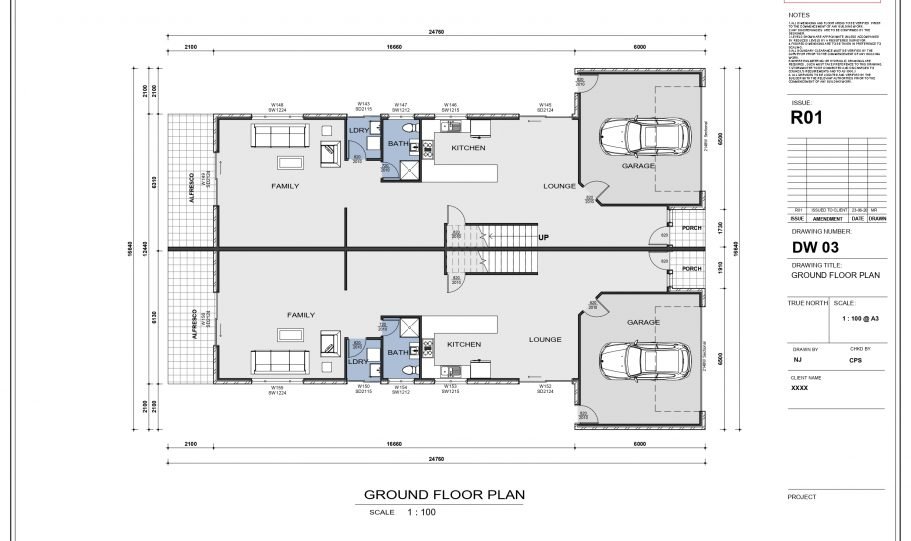 Duplex Design Home Plan – N