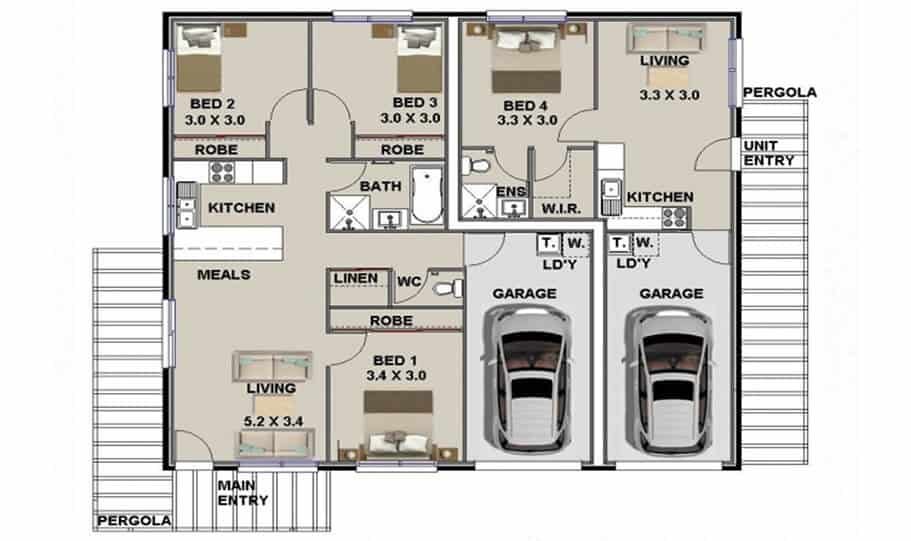 Duplex Design Plan 153 DUK 02