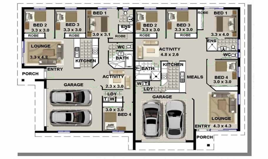 Duplex Design Plan 318 T 01