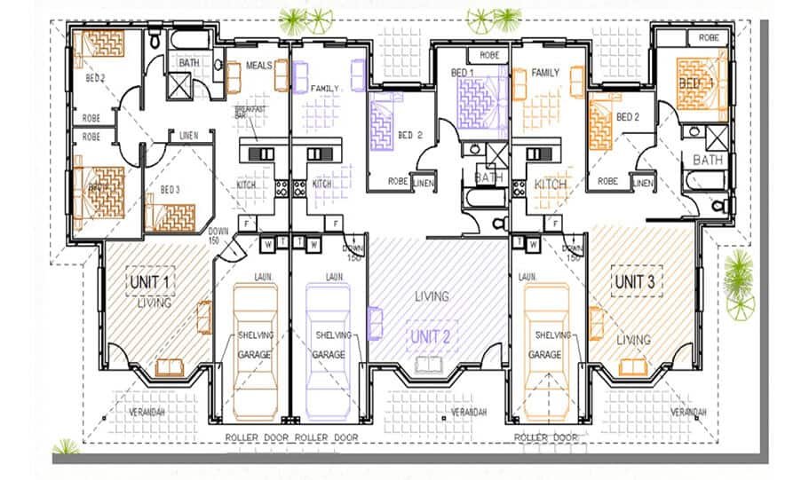 Duplex Kit Home Design Plan 345 TD 05