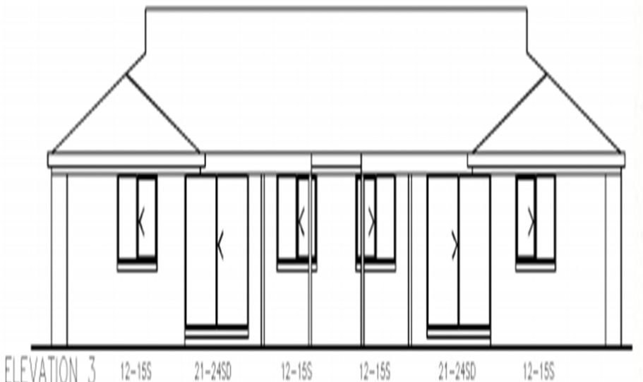 Duplex Kit Home Plan 234DUK 234.2m2 6 Bedrooms 2 Bath 6