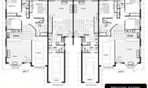 Duplex Kit Home Plan 380TH 380m2 12 Bedrooms 4 Bath 2