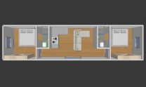 ONE KING 2BT2BK 40 foot Container Home 01