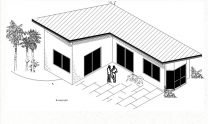 One Bedroom Granny Flat Cum Office Plan No M