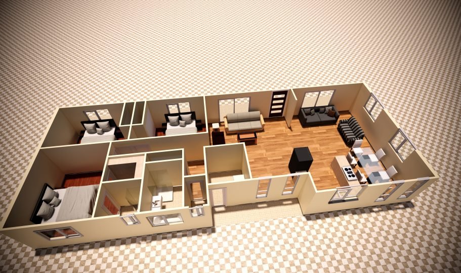 One Storey Kit Homes Plan D