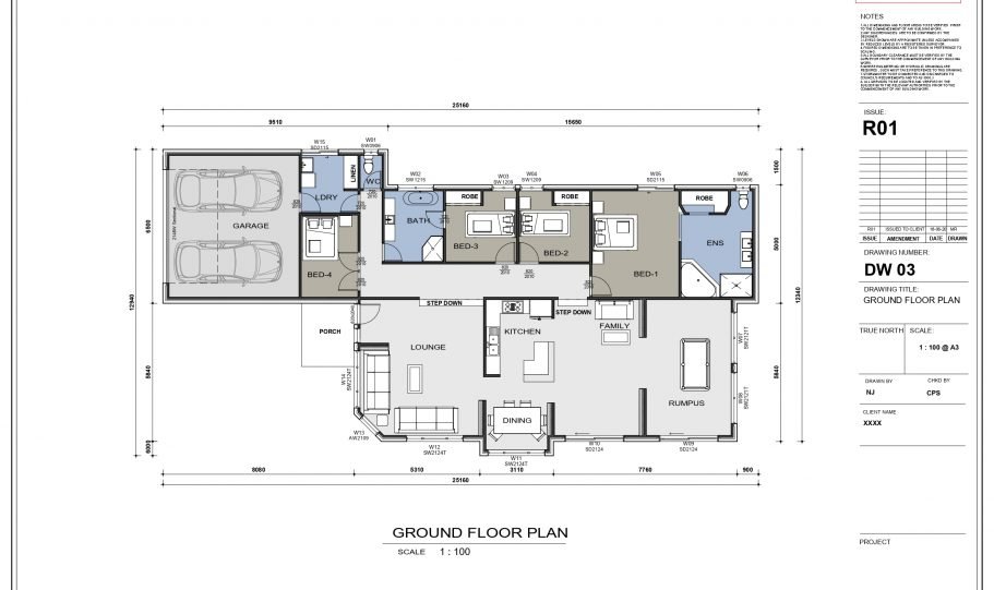 One Storey Kit Homes Plan – N