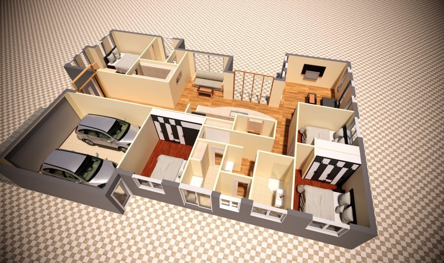 One Storey Kit Homes Plan – D