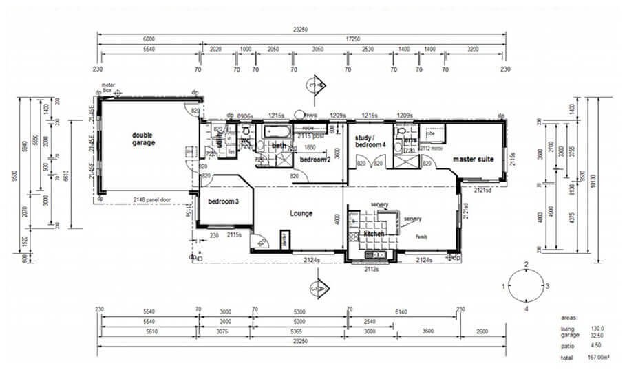 One Storey Plan 167 01