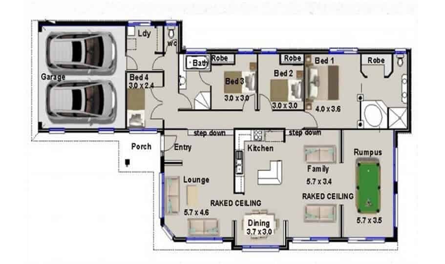 One Storey Plan 220N 01