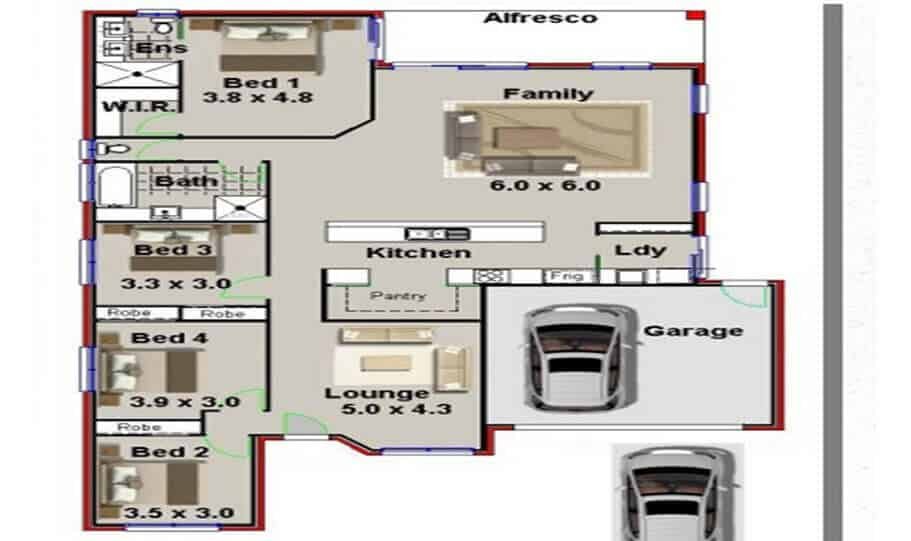 One Storey Plan 227 01