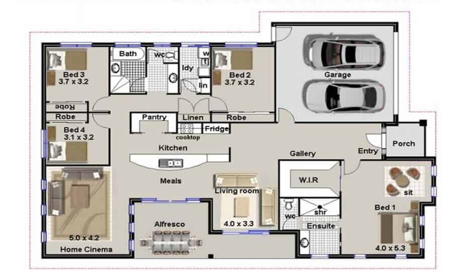 One Storey Plan 246 01