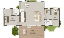 Sloping Land Kit Home Design 173 06