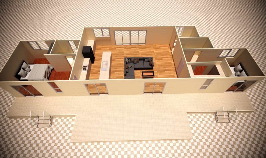 Sloping Land Kit Home Design