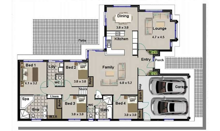 Sloping Land Kit Home Design 268 01