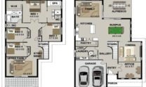 Two Storey Kit Home Plan 350 358 m2 4 Bed 3 Bath 2