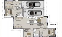 Duplex Kit Home Plan Duk M Bed Bath