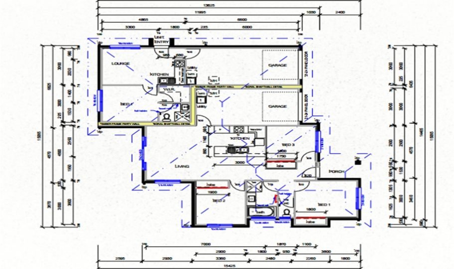 Duplex Kit Home Plan Duk M Bed Bath