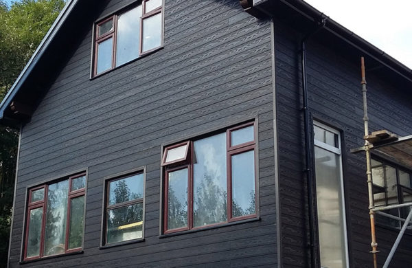 Blue-Grey Composite Wall Cladding - Spark Homes
