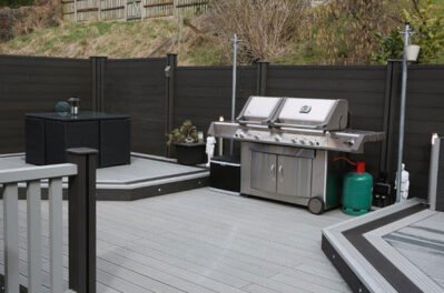 Custom D Relief Wpc Garden Fence